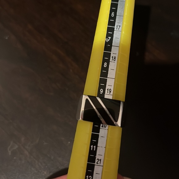 Sterling Silver Men Black Onyx Ring Deco Signet Ring - Picture 13 of 15